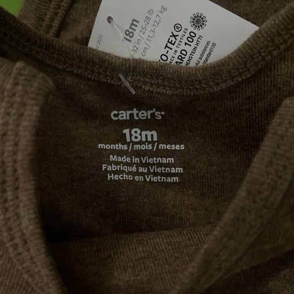 Brown Carters football onsie 18 months - Picture 3 of 3